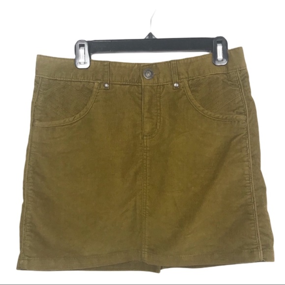 Athleta Dresses & Skirts - Athleta Mustard Colored Corduroy Skirt SZ6